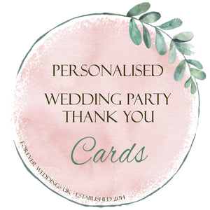 Wedding Party Thank You Cards