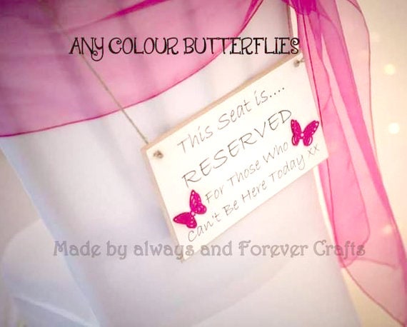 Wedding Reserved Seat Sign, Memorial Sign, In Loving Memory Sign, Ceremony Sign, Loved Ones In Heaven Wedding Sign