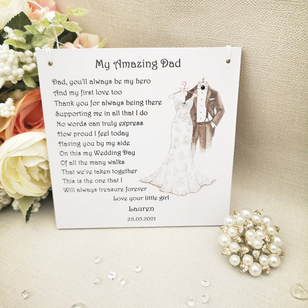 Father of the Bride Gift, Wedding gift for parent, To my Dad on my wedding day gift, Gift for Dad on wedding day, Parent of the bride gift