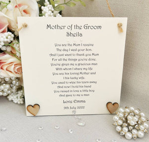 Mother of the Groom Thank You Gift from Bride, Mother of the Groom poem, wedding party gift, Wedding Thank You Gift for Mother of the Groom