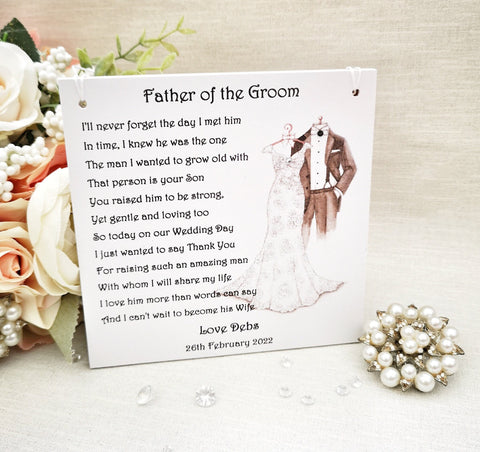 Father of the Groom gift from Bride, Personalised wedding gift to Father of the Groom, Bridal party gift idea, Wedding thank you gift