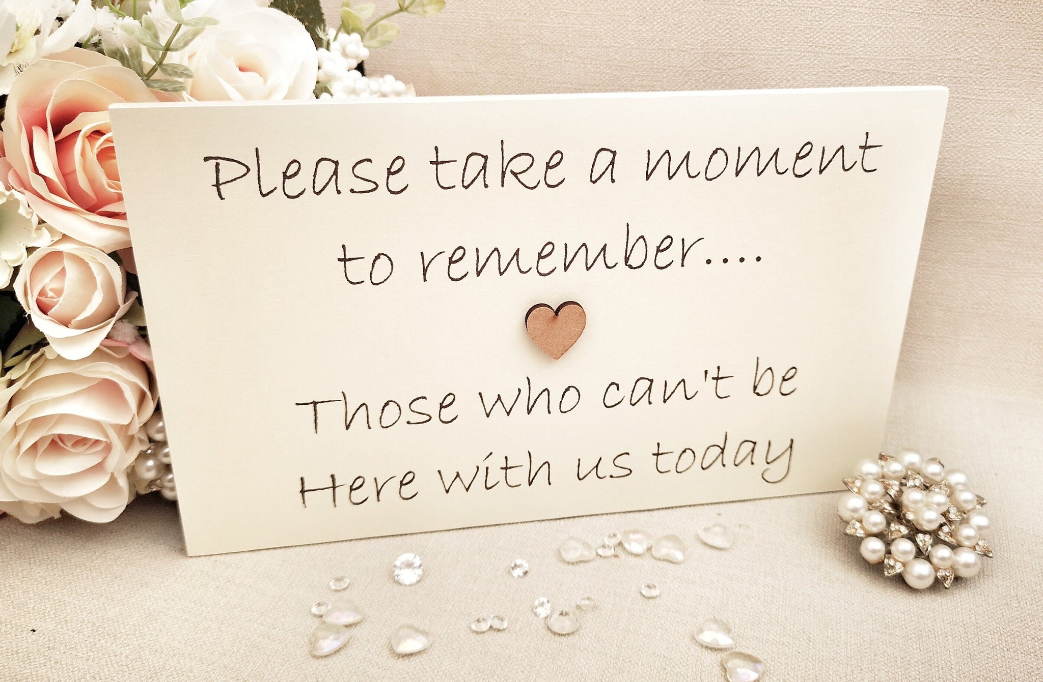 Please take a moment to remember those not here today sign, Wedding Memorial sign, Rustic Memory Table Sign, In Loving Memory