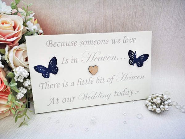 Wedding Memorial Table Sign, In Loving Memory, Loved Ones In Heaven, Wedding Table Decor, Wedding Ceremony Sign