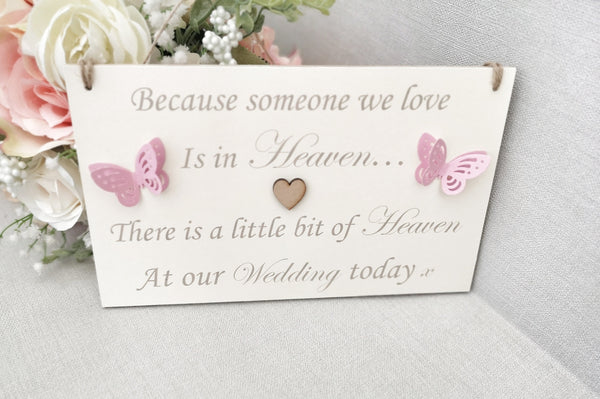 Wedding Memorial Table Sign, In Loving Memory, Loved Ones In Heaven, Wedding Table Decor, Wedding Ceremony Sign