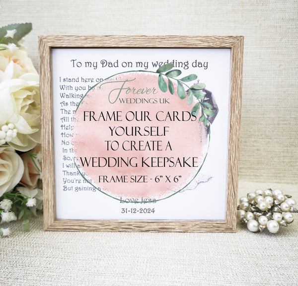 Wife to be card from Groom, To my Bride on our wedding day personalised card, Wedding morning card, Large Bride to be Card, Custom Keepsake