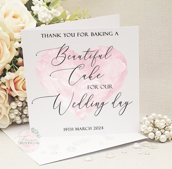 Make Up Artist Thank You Card, Wedding Vendor Thank You Cards, Hairdresser Card, Florist Card, On My Wedding Day Thank You card from Bride