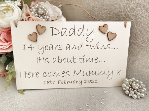 Humourous Daddy here comes Mummy  sign