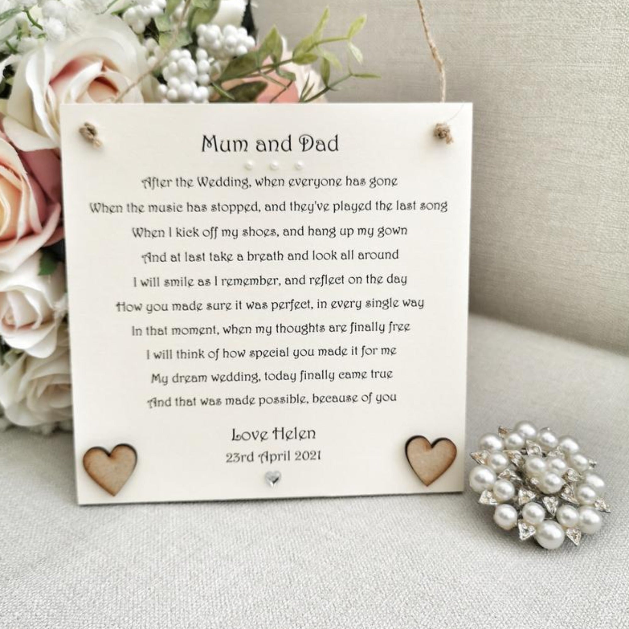 Thank You Photo Frame Gift for Parents of the Bride -Wedding Gifts for Mom  Dad of the Groom -Bridal Shower Gifts for Mom Dad - Picture Frame Gift for Mother  Father -for